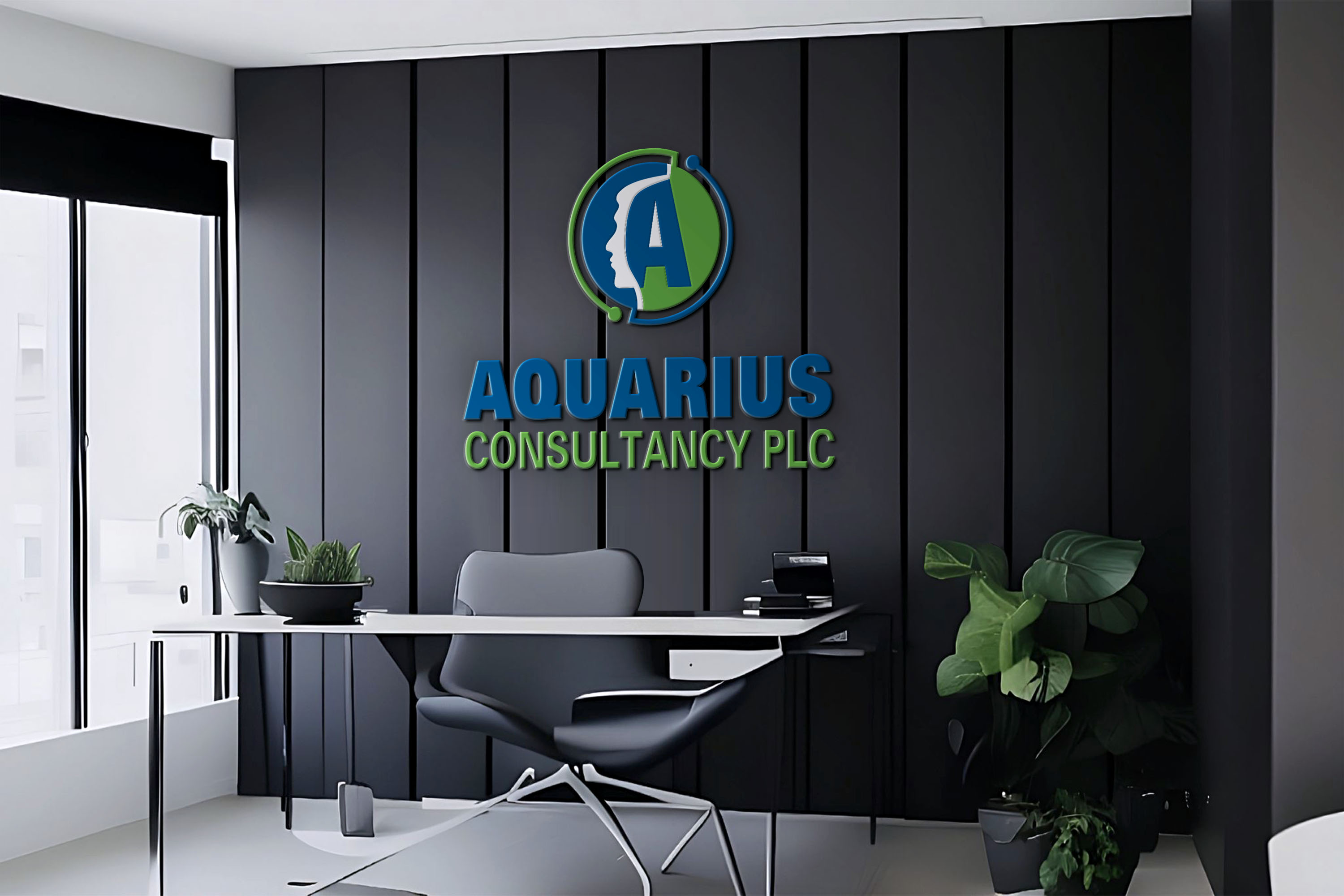 Aquarious Consultation black wall office room